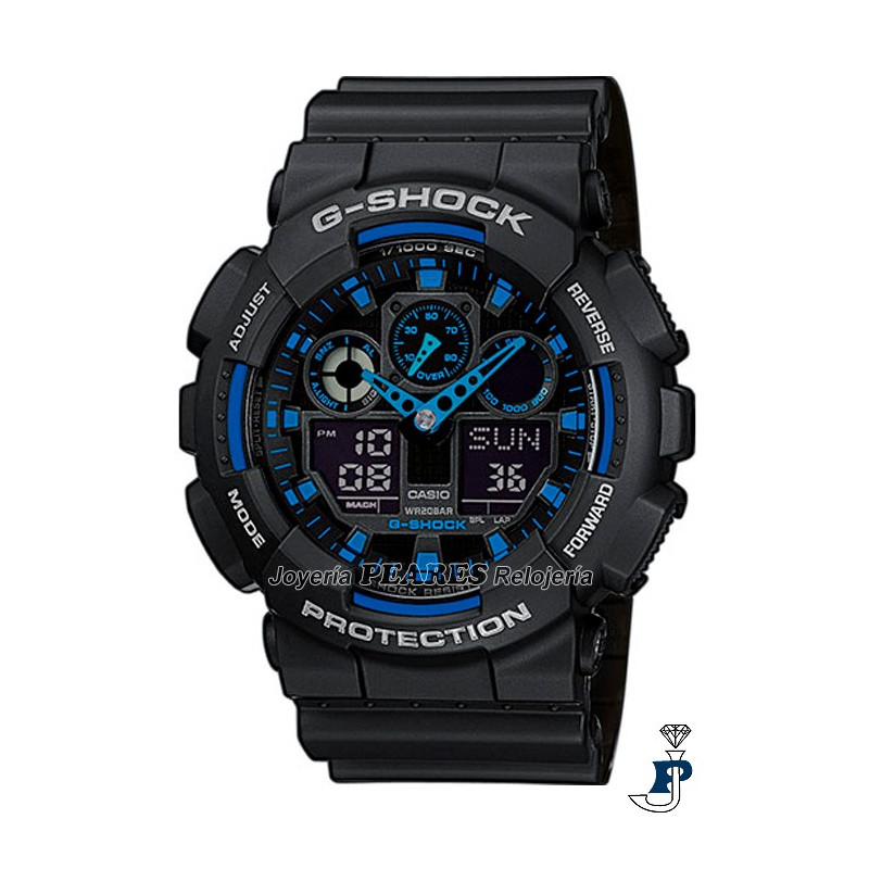 Reloj Casio analógico y digital, G-SHOCK. - GA-100-1A2ER