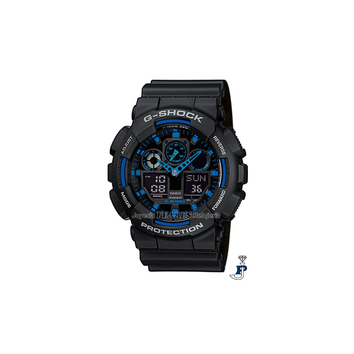 Reloj Casio analógico y digital, G-SHOCK. - GA-100-1A2ER
