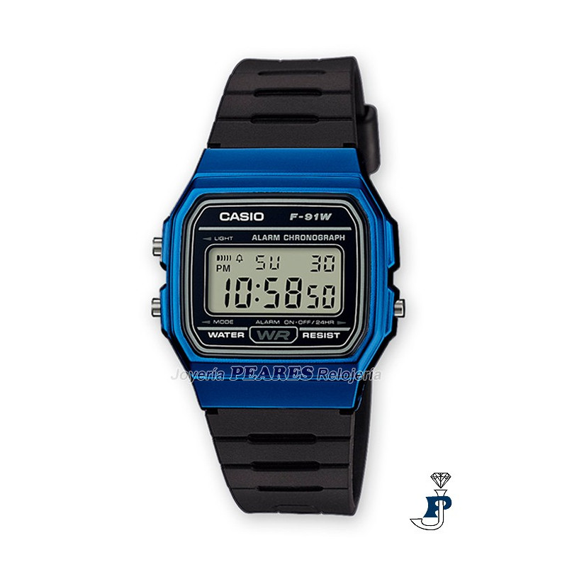 Casio Digital azul - F-91WM-2A