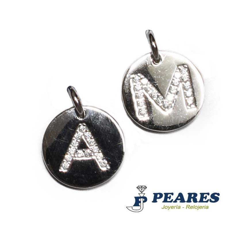 Colgante con letra -C- de Plata 1ª Ley. - 126.UL-9.5/C
