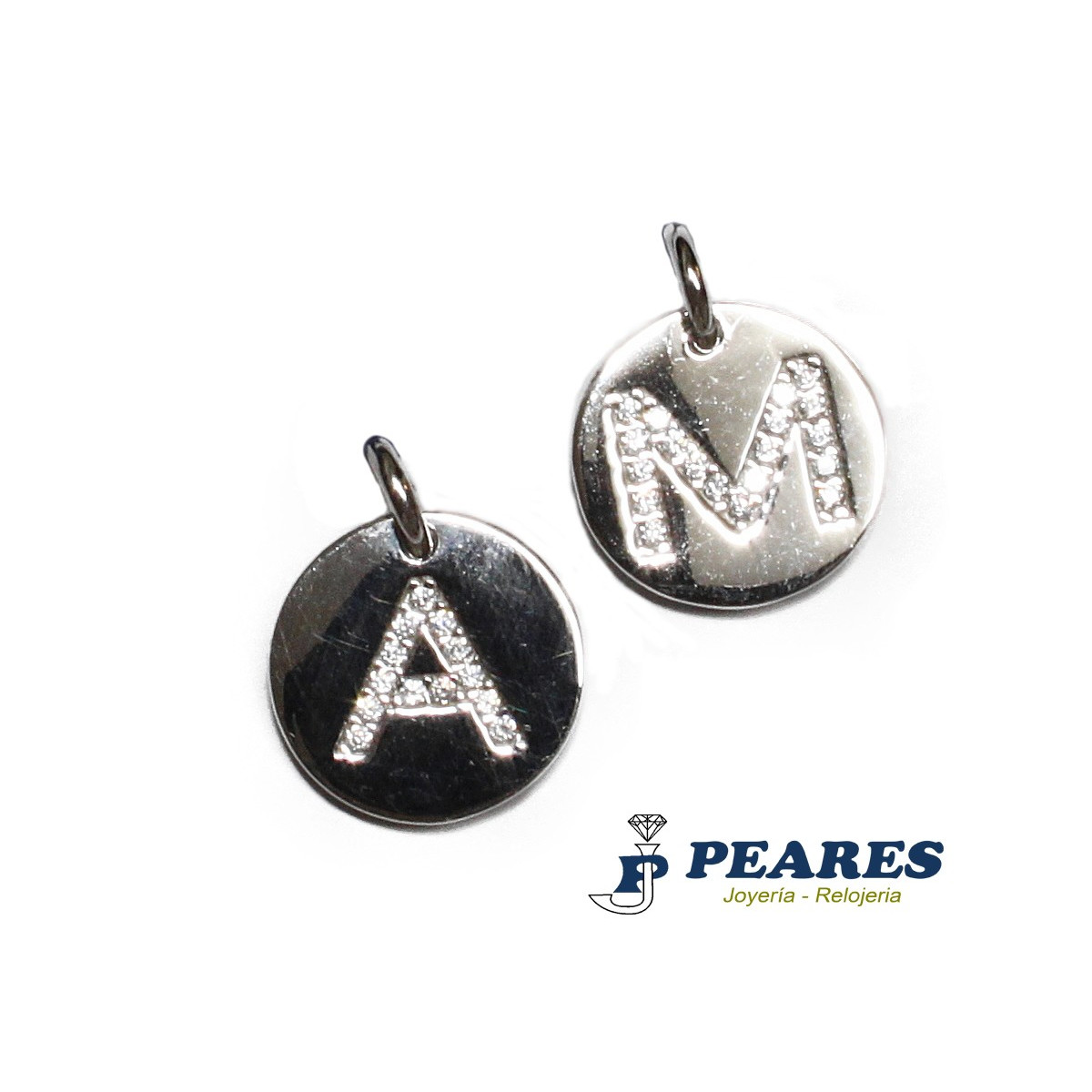 Colgante con letra -C- de Plata 1ª Ley. - 126.UL-9.5/C