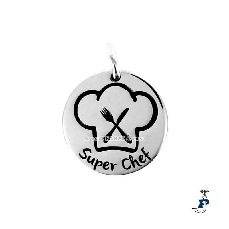 Colgante super chef, de Plata 1ª Ley (925 mls) - 162.9094990