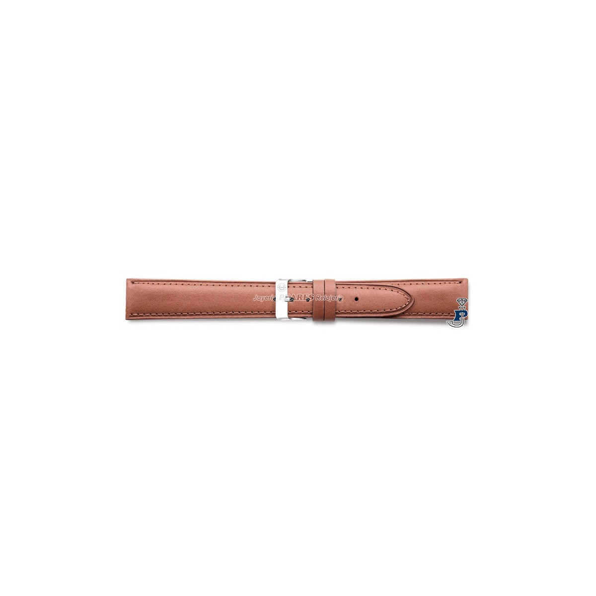 Correa en piel habana con cosido. - 125007/20