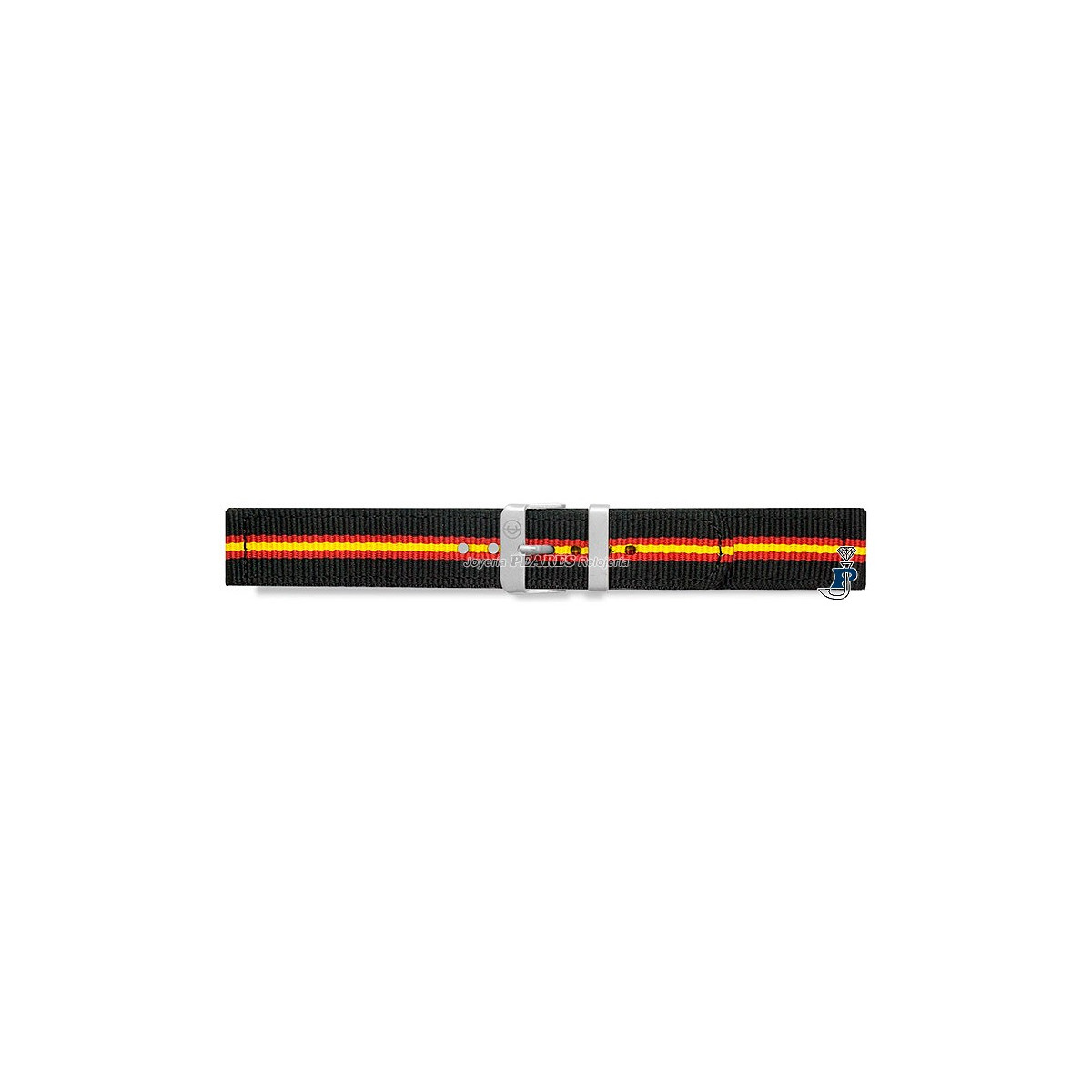 Nylon negro con la bandera de España. - NH0180/20