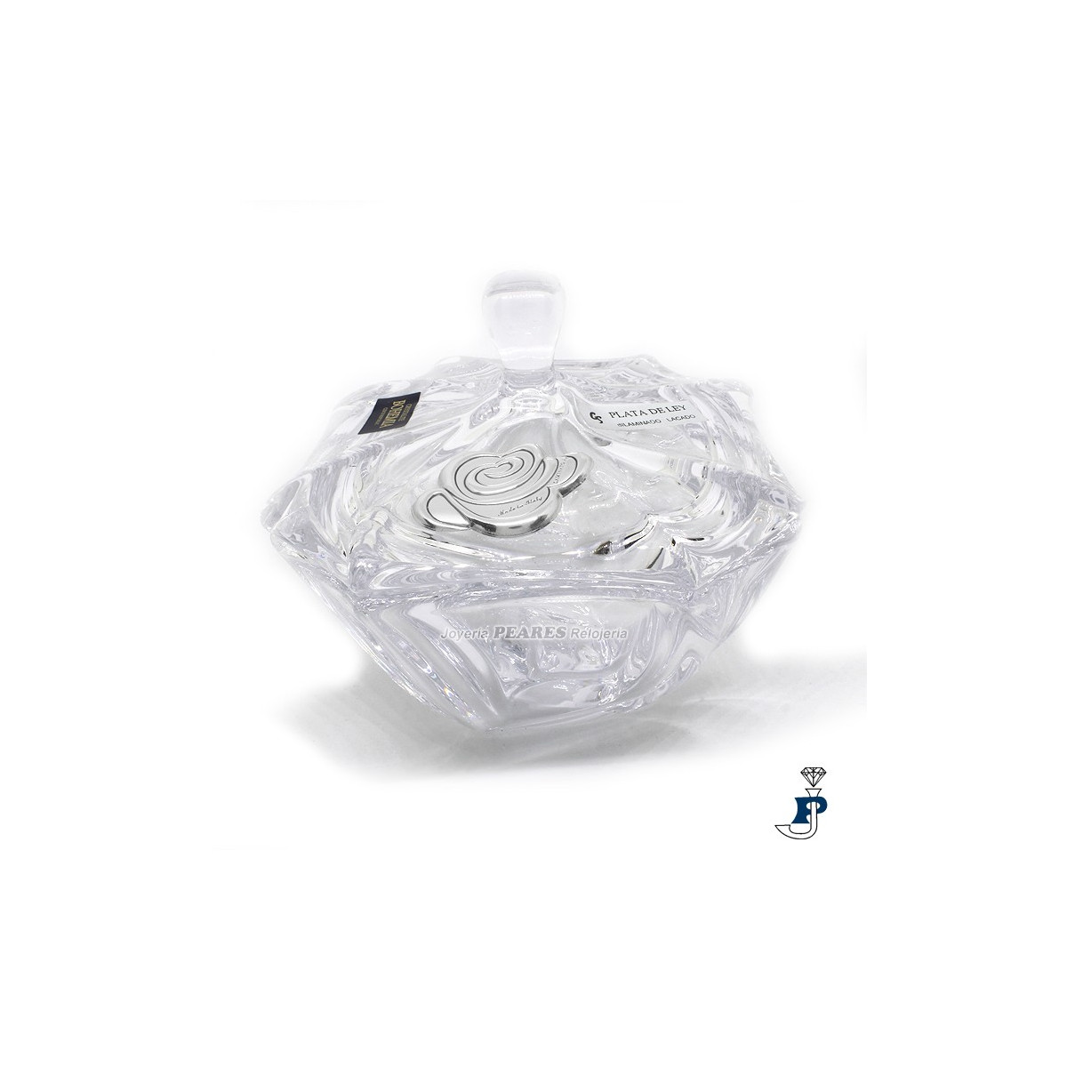 Bombonera de cristal de Bohemia. - 92.013301247