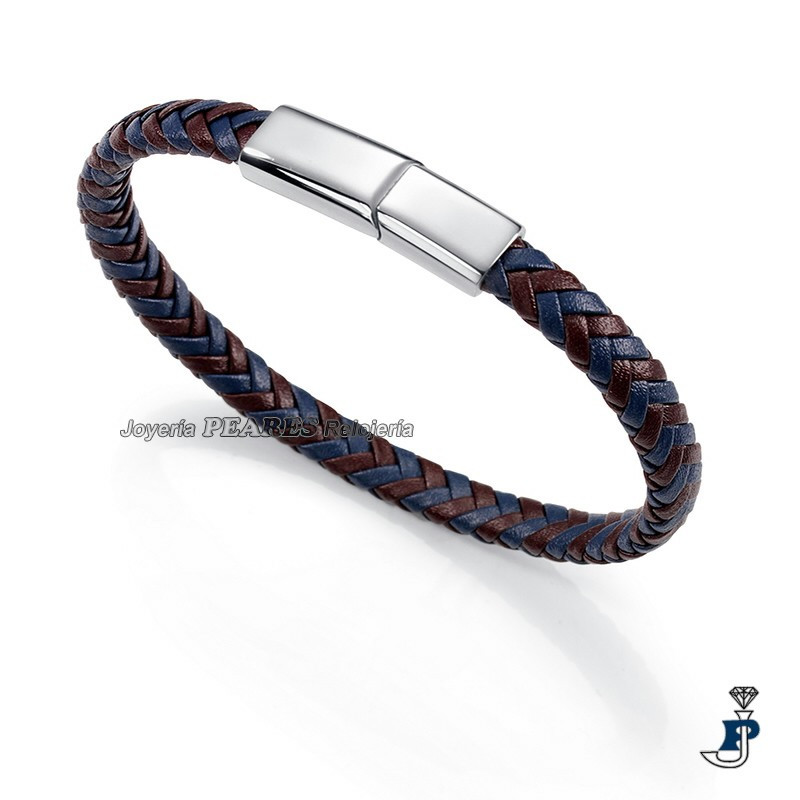 Pulsera acero y cuero VICEROY. - 6373P09013
