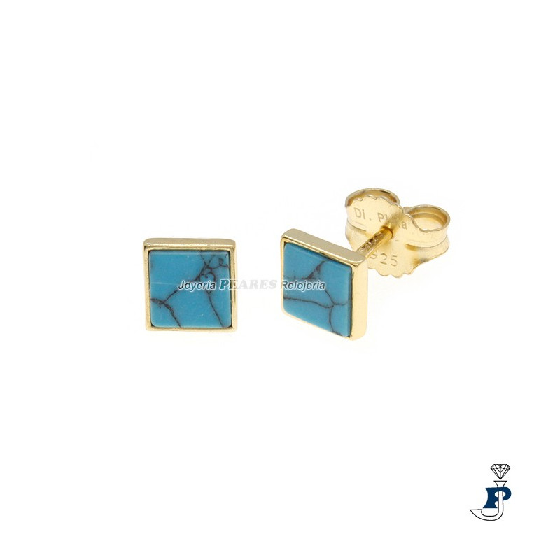 Pendientes con baño de Oro DI.PLATA fabrcados en Plata de 1ª ley - 150.2022566/Y