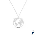 Gargantilla DI.PLATA bola del mundo. - 150.2030659