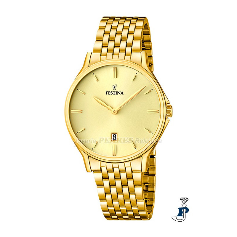 Reloj FESTINA para hombre dorado. - F16746/2