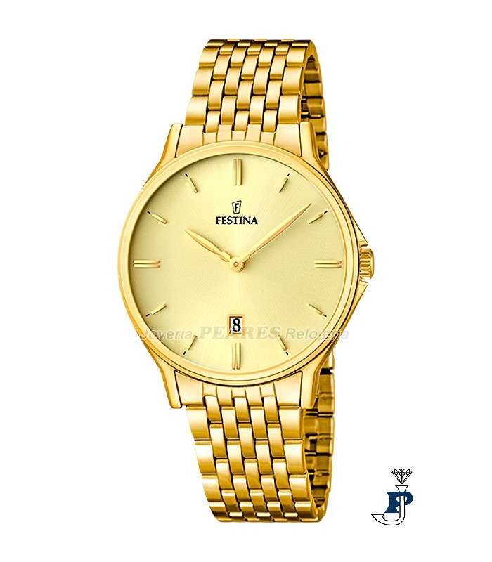 Reloj FESTINA para hombre dorado. - F16746/2