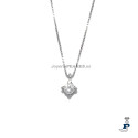 Cadena en Oro Blanco de 1º Ley con diamante. - 122.54080