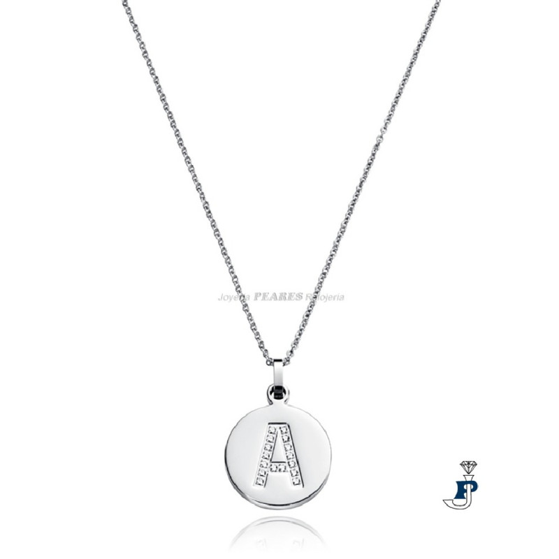 Cadena y colgante de VICEROY inicial (A) en acero. - 75121C01000A