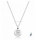Cadena y colgante de VICEROY inicial (E) en acero. - 75121C01000E