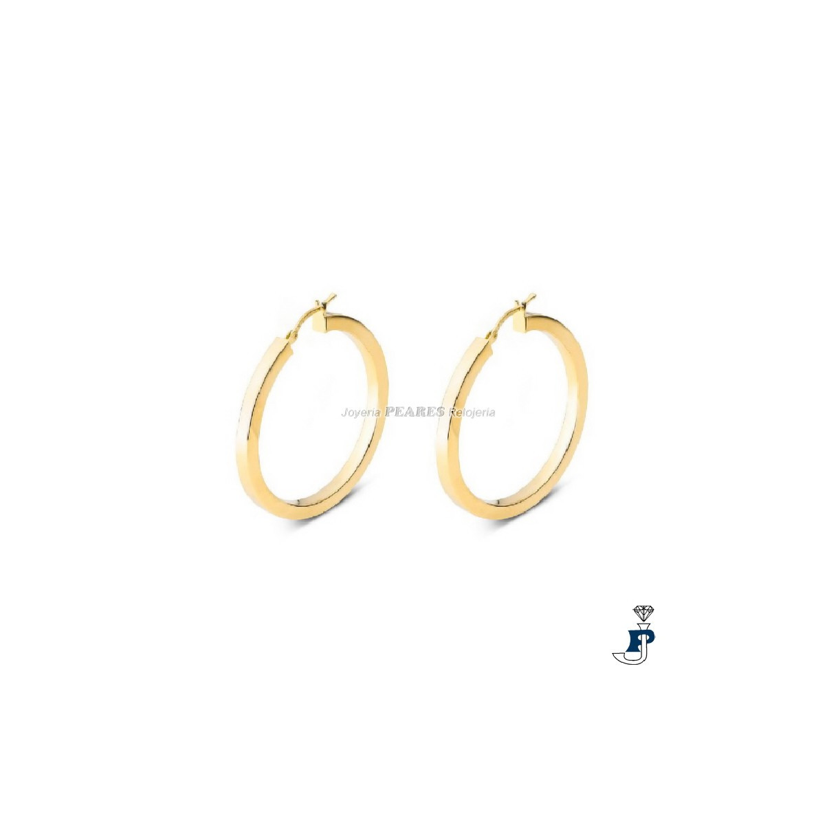 Pendientes en plata 1ª Ley con un baño de Oro. - 8.P-1742