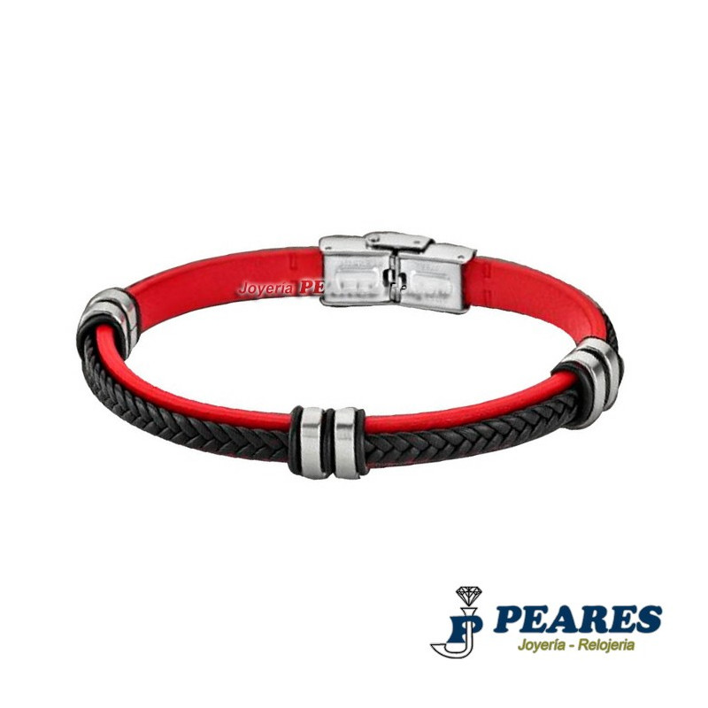 Pulsera LOTUS STYLE con cuero. - LS1829/2/2