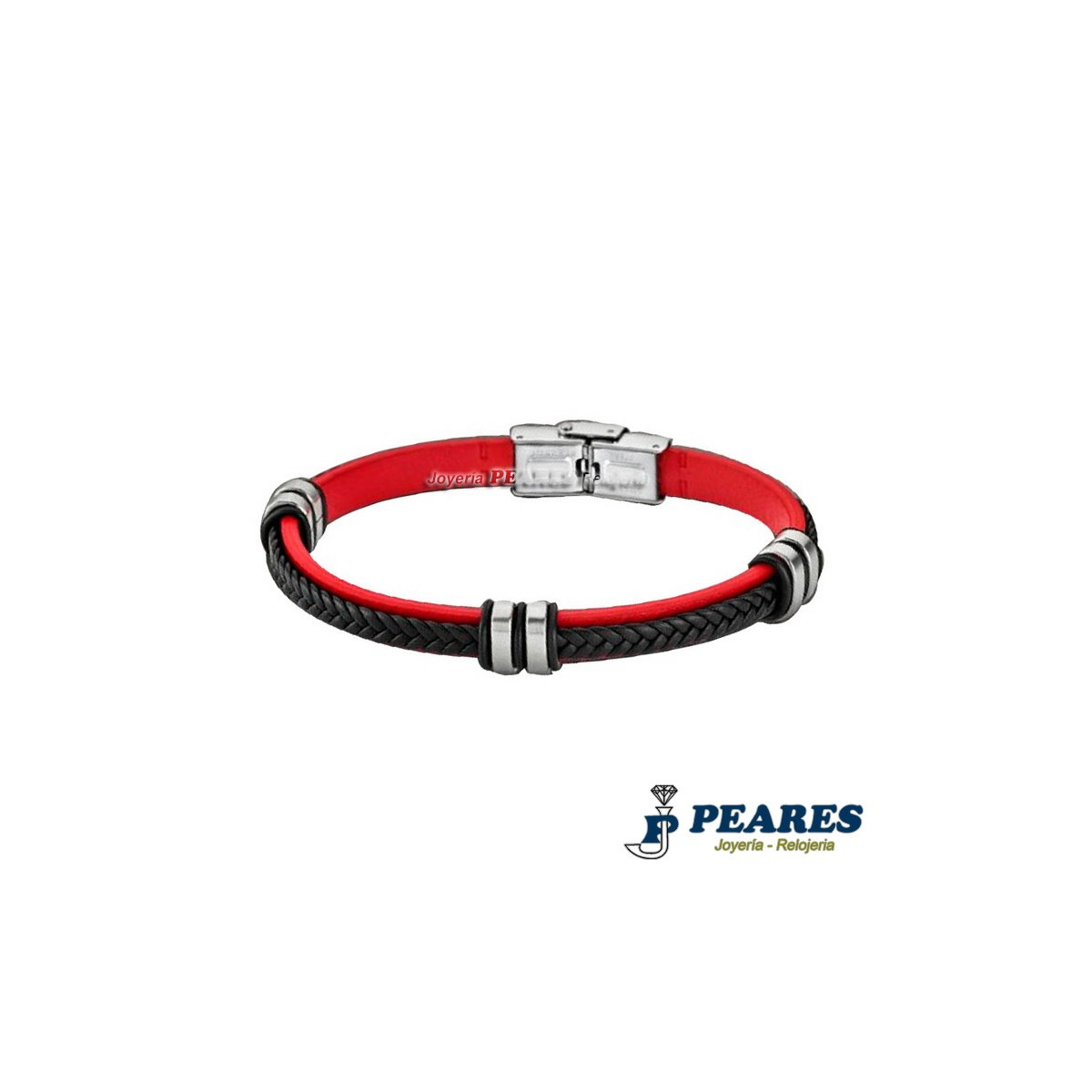 Pulsera LOTUS STYLE con cuero. - LS1829/2/2