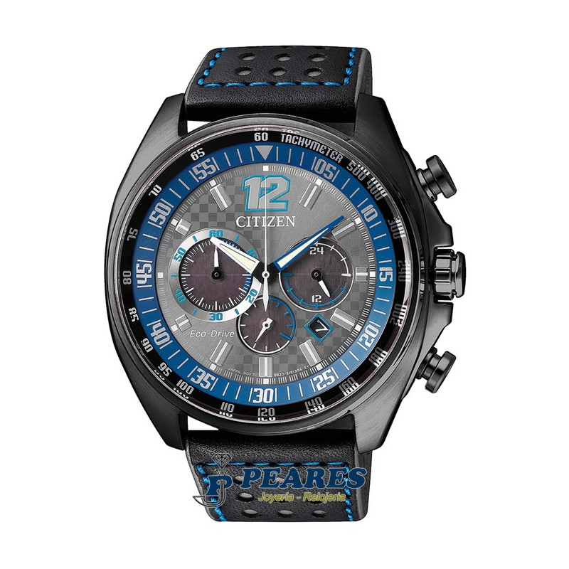 Reloj Citizen Eco-Drive, diseño racing. - CA4199-17H