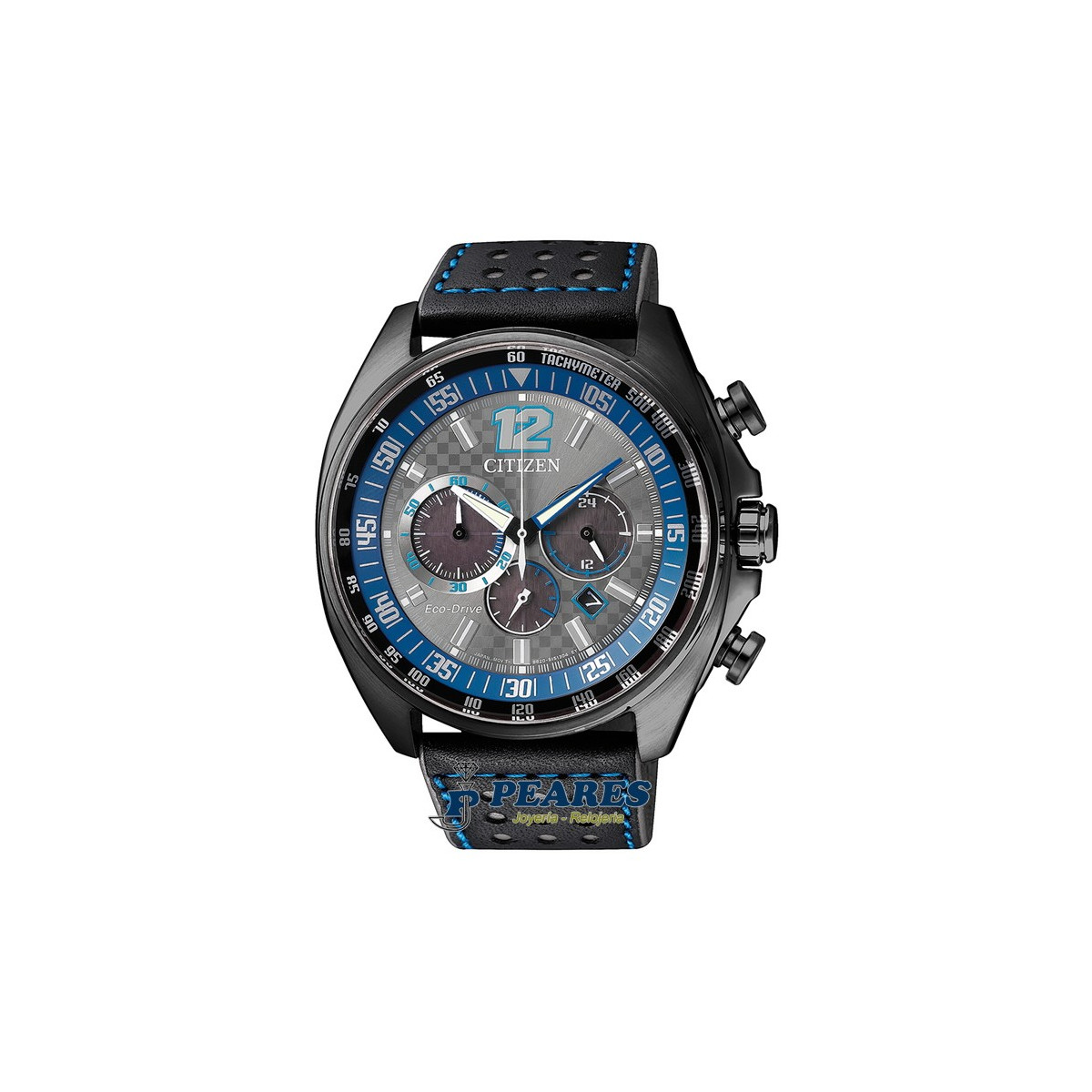 Reloj Citizen Eco-Drive, diseño racing. - CA4199-17H