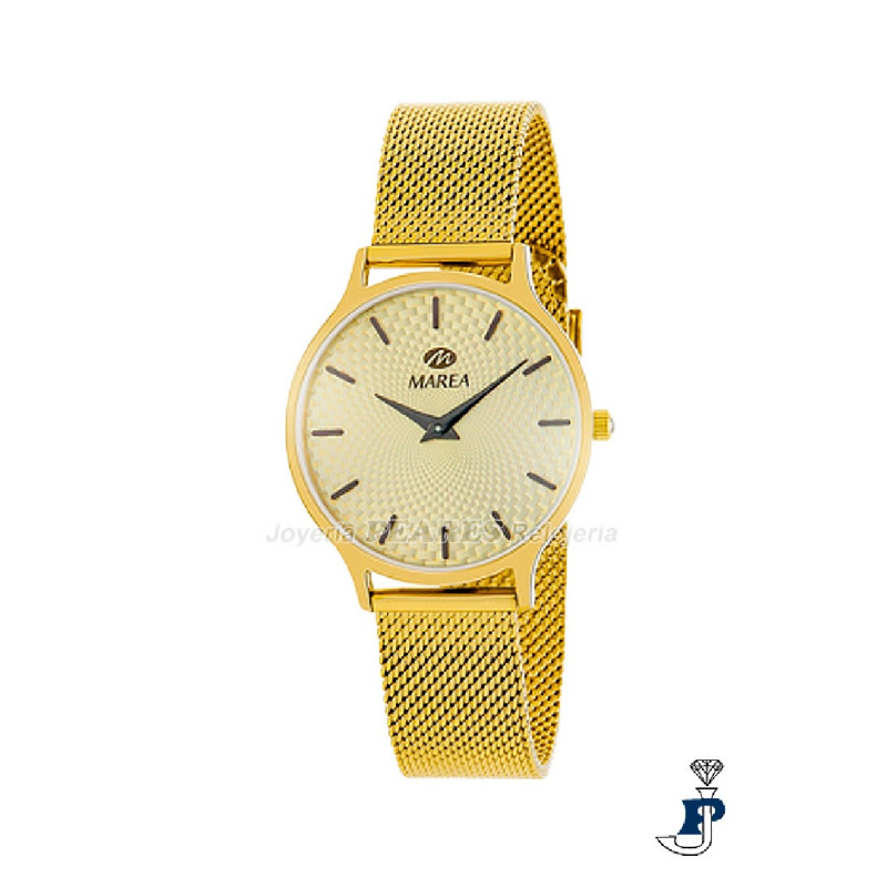 Reloj MAREA malla milanesa dorado. - B54201/5