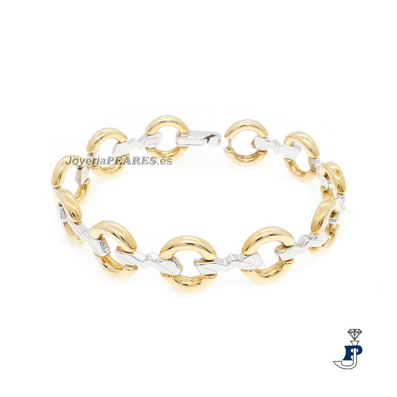 Pulsera fabricada en Oro de 1º Ley bicolor - 13.01171251