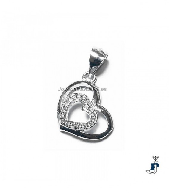Colgante corazón de Di.Plata fabricado en Plata de 1ª Ley. - 150.2031041