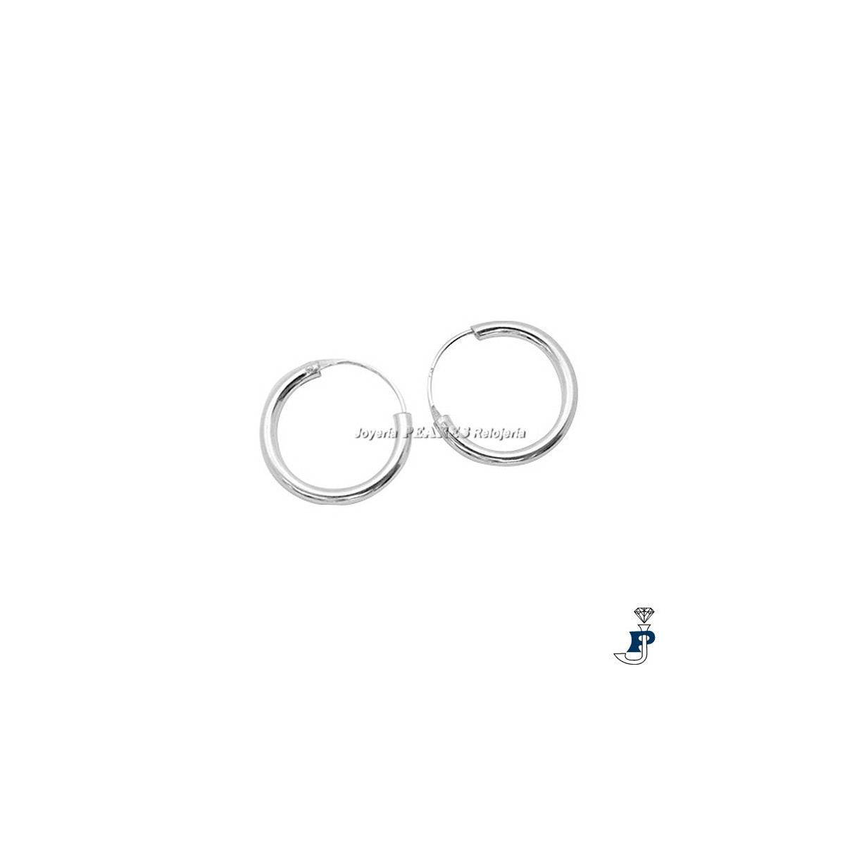 Pendientes aro Plata de 1ª Ley. - 8.P-114