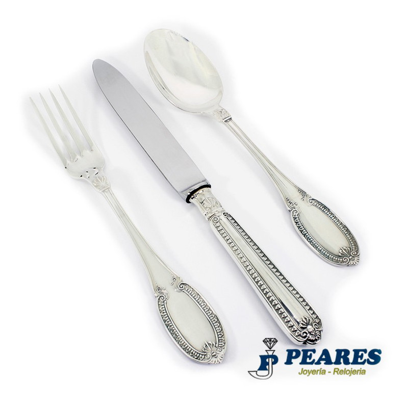 Juego de cubiertos en Plata maciza de Ley 925 - 19.10/0310