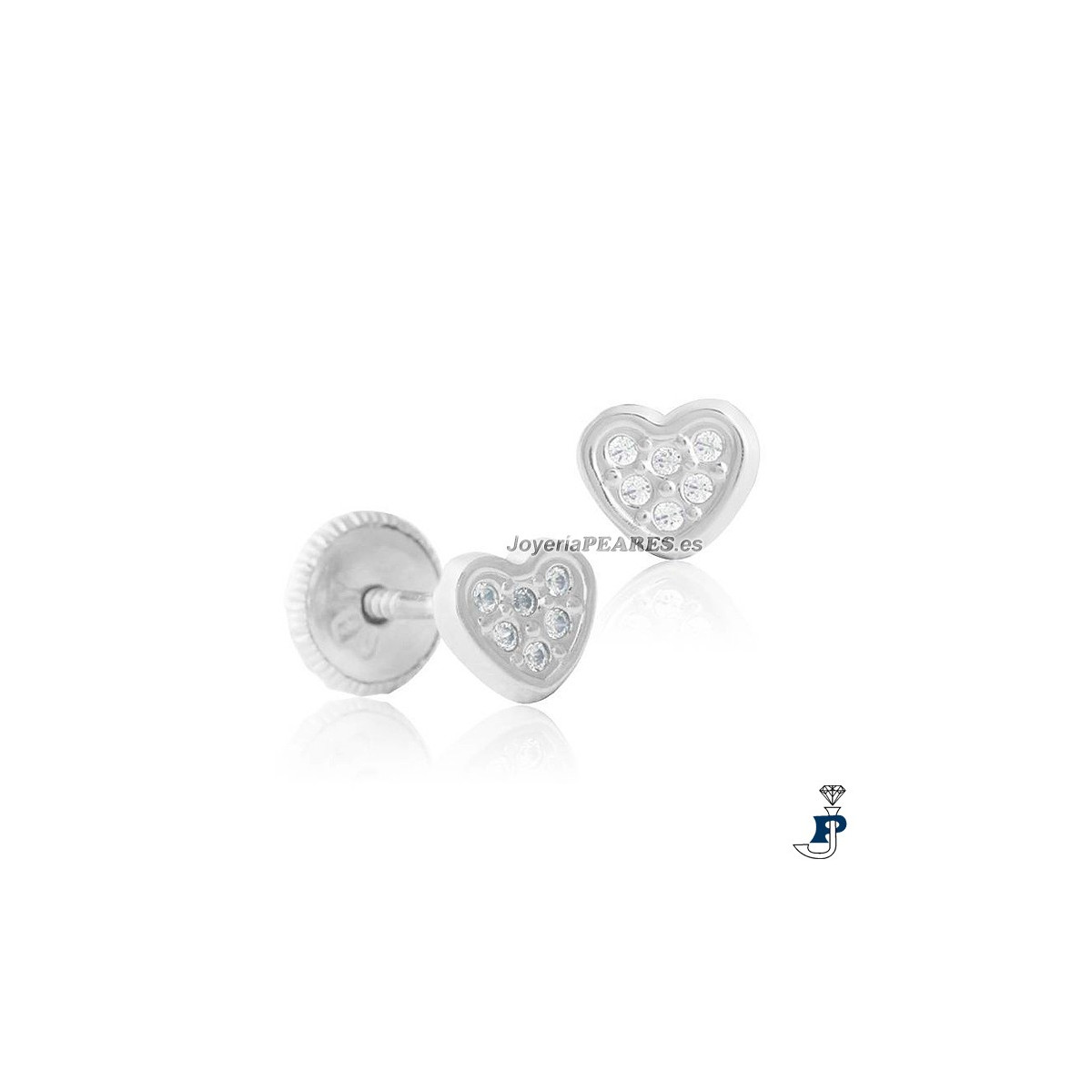Pendientes para bebefabricados en Oro Blanco de 1ª Ley. - 164.B193/6519