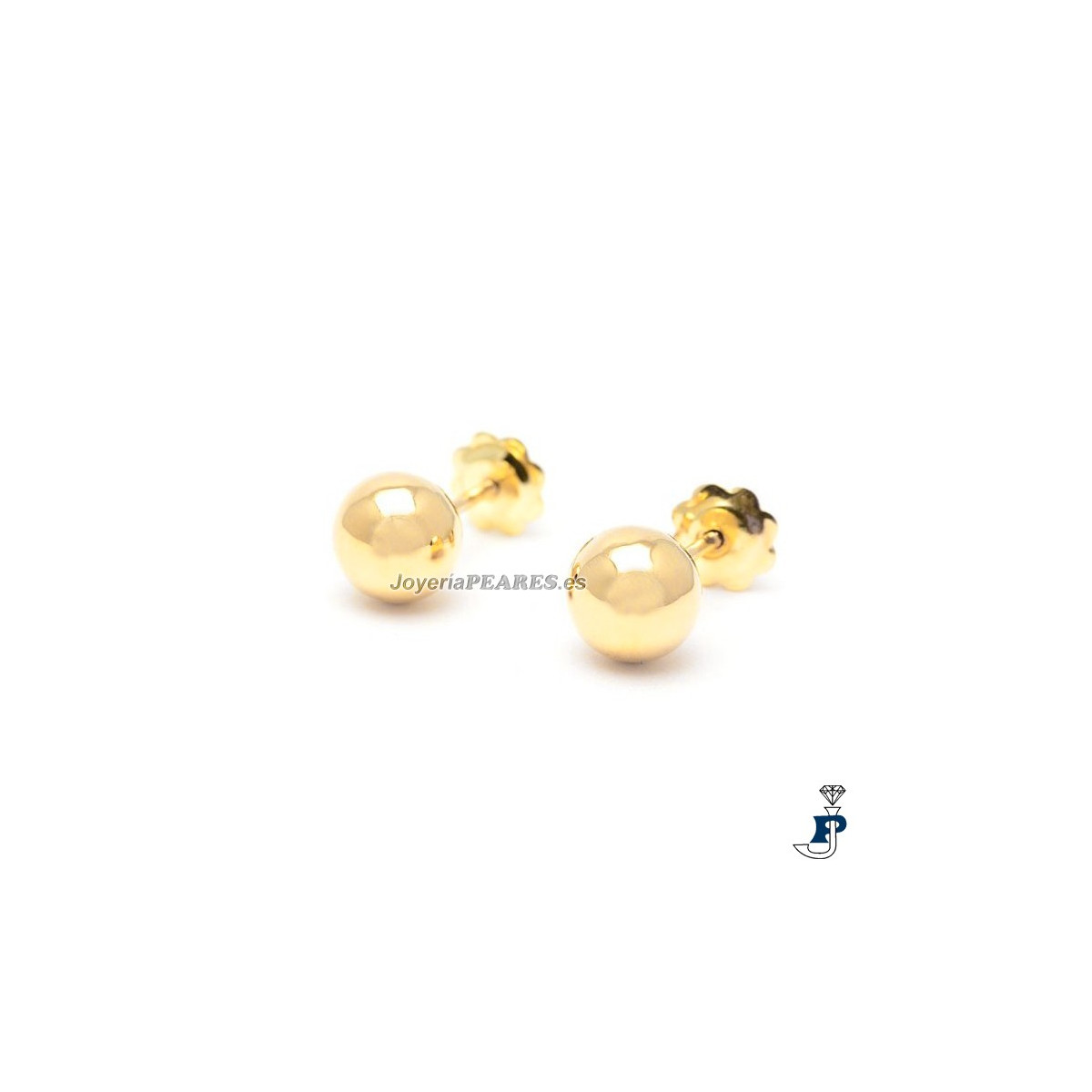 Pendientes de bola en Oro 1ª Ley (750 mls). - 164.B144/110/6 Pendientes de bola en Oro 1ª Ley (750 mls). - 164.B144/110/6