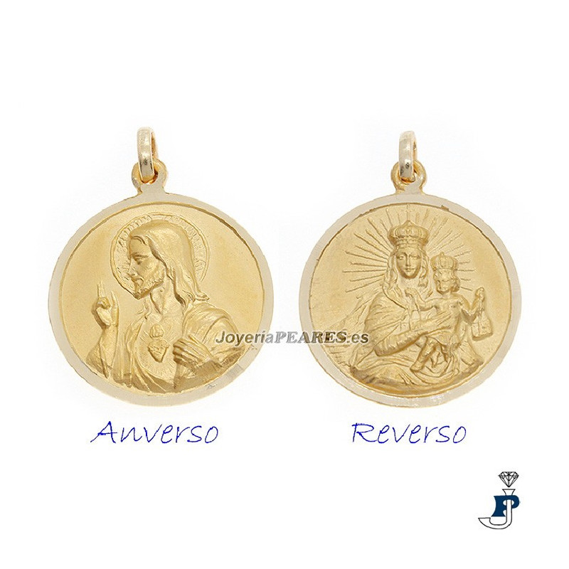 Medalla escapulario en Oro de 1ª Ley. - 168.M-2356004