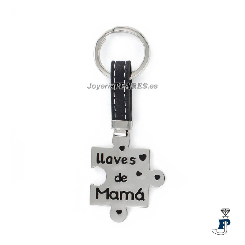 Llavero acero y cuero para MAMA. - 9107621