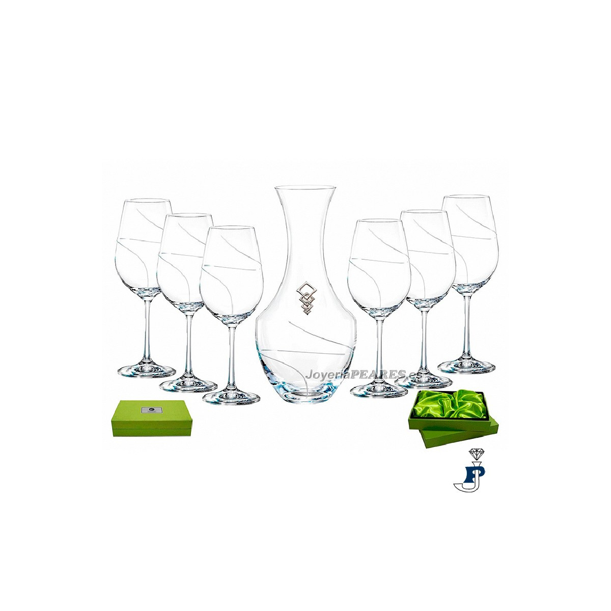 Juego de vino cristal. SOLO tiene 5 copas - 92.015100261