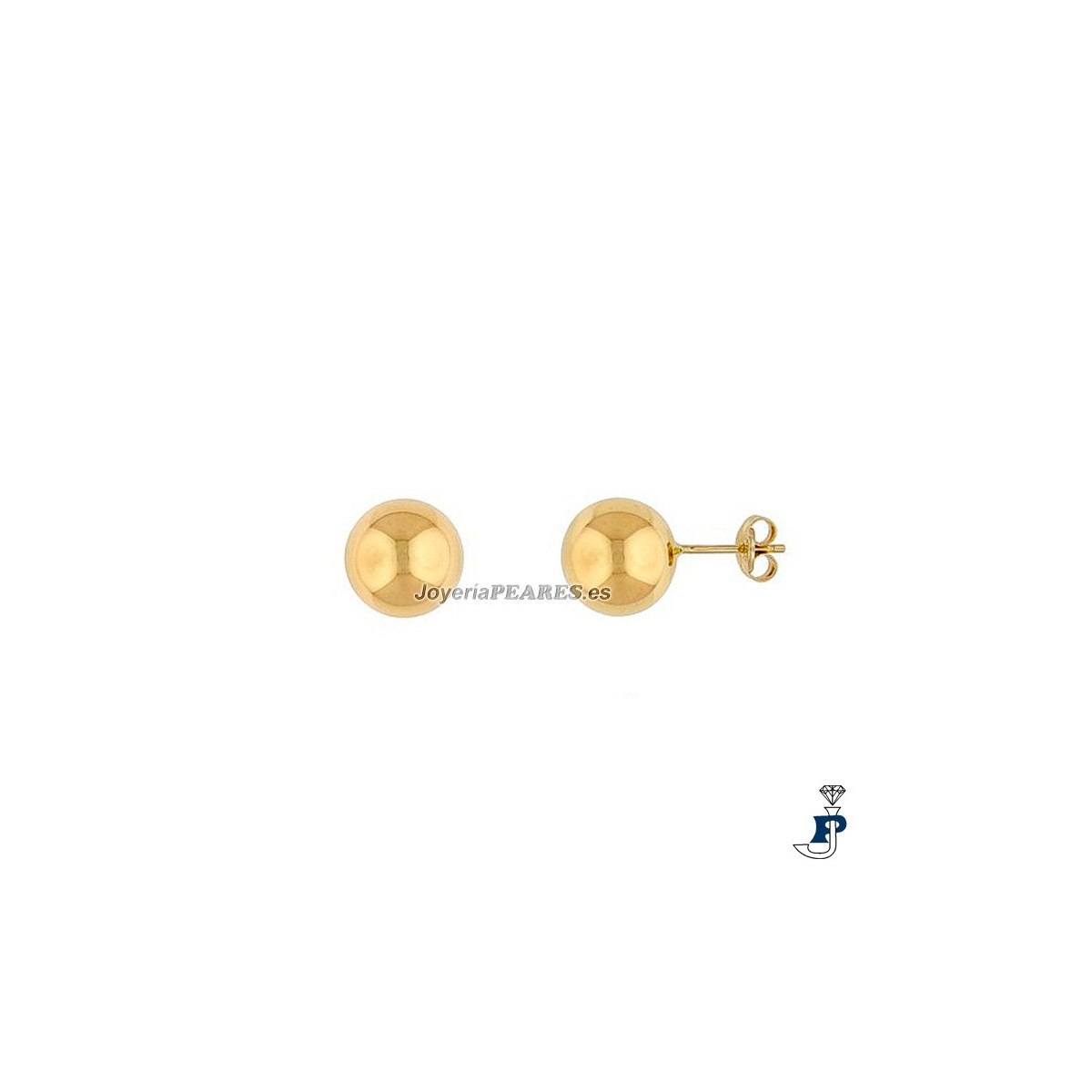 Pendientes de bola en Oro 1ª Ley (750 mls). - 154.L00250/PR