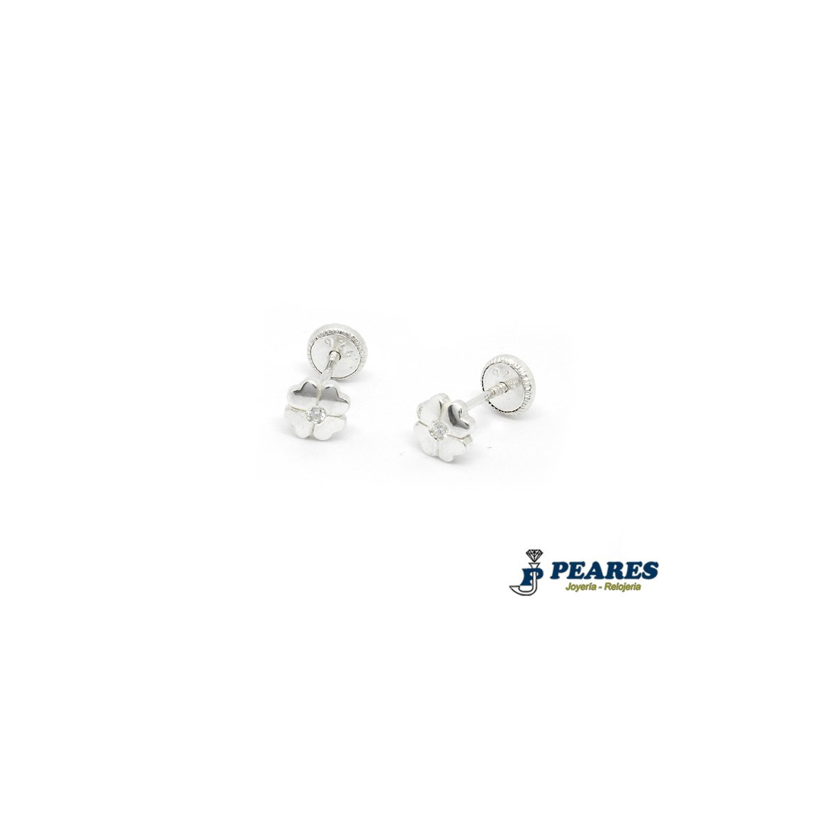 Pendientes Plata 1ª Ley trebol. - 8.P-1519/FP
