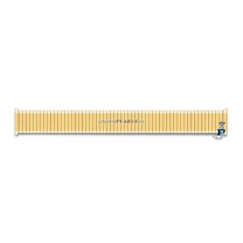 Correa extensible de acero dorada para reloj. - EG5001/18