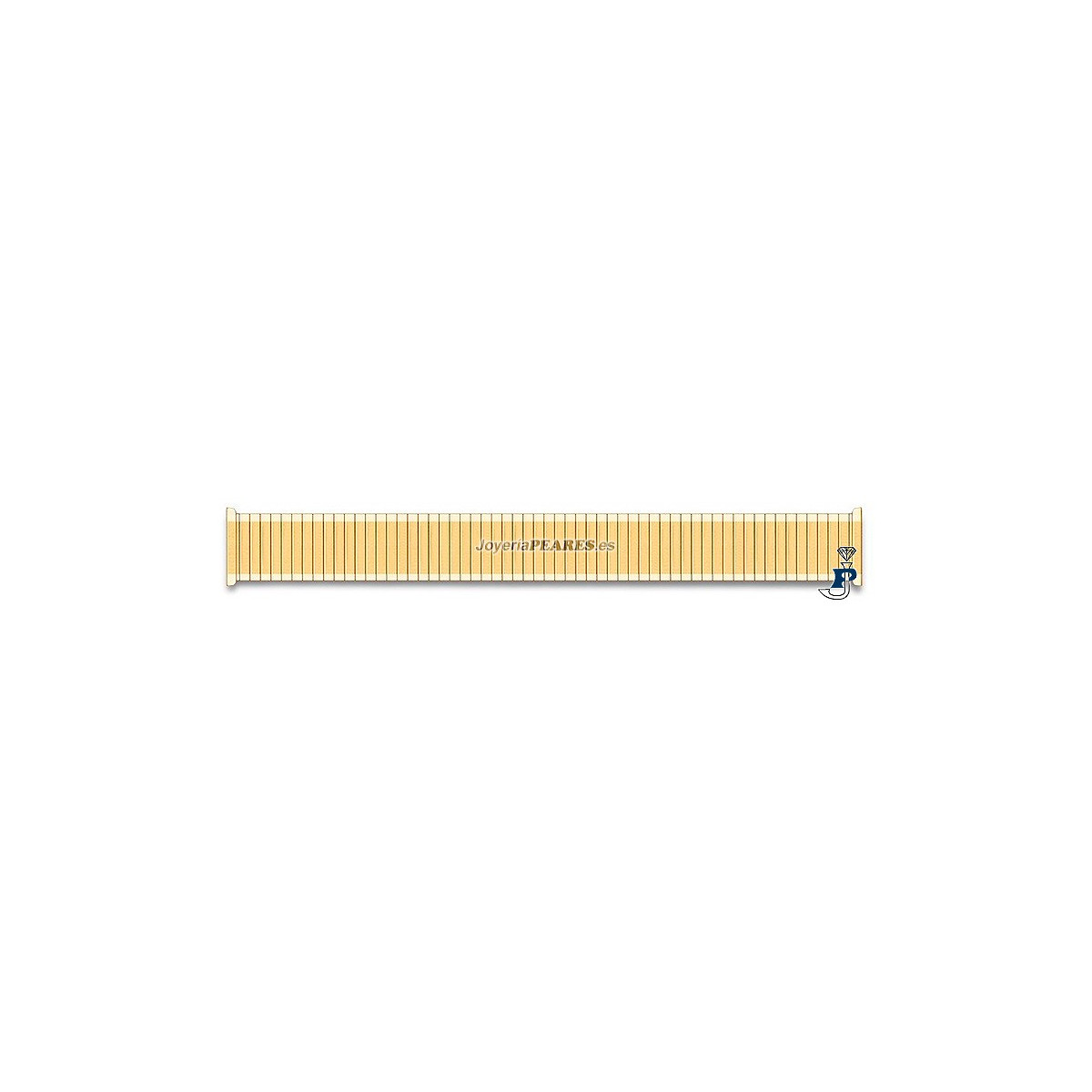 Correa extensible de acero dorada para reloj. - EG5001/18