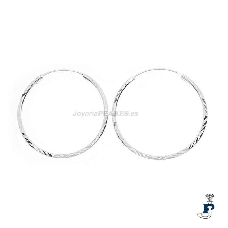 Pendientes aro de Promojoya fabricados en Plata 1ª Ley (925 mls). - 162.9094092