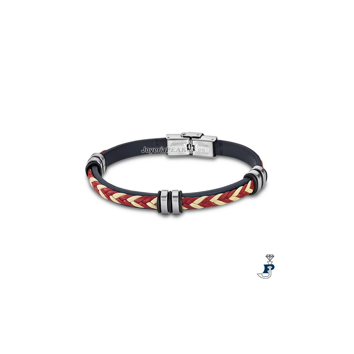 Pulsera cuero y acero de LOTUS STYLE. - LS1829/2/7
