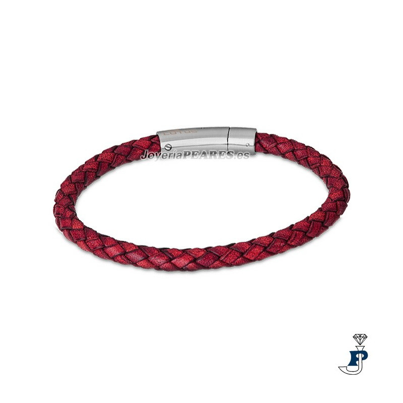 Pulsera acero y cuero LUTUS STYLE. - LS2141/2/2