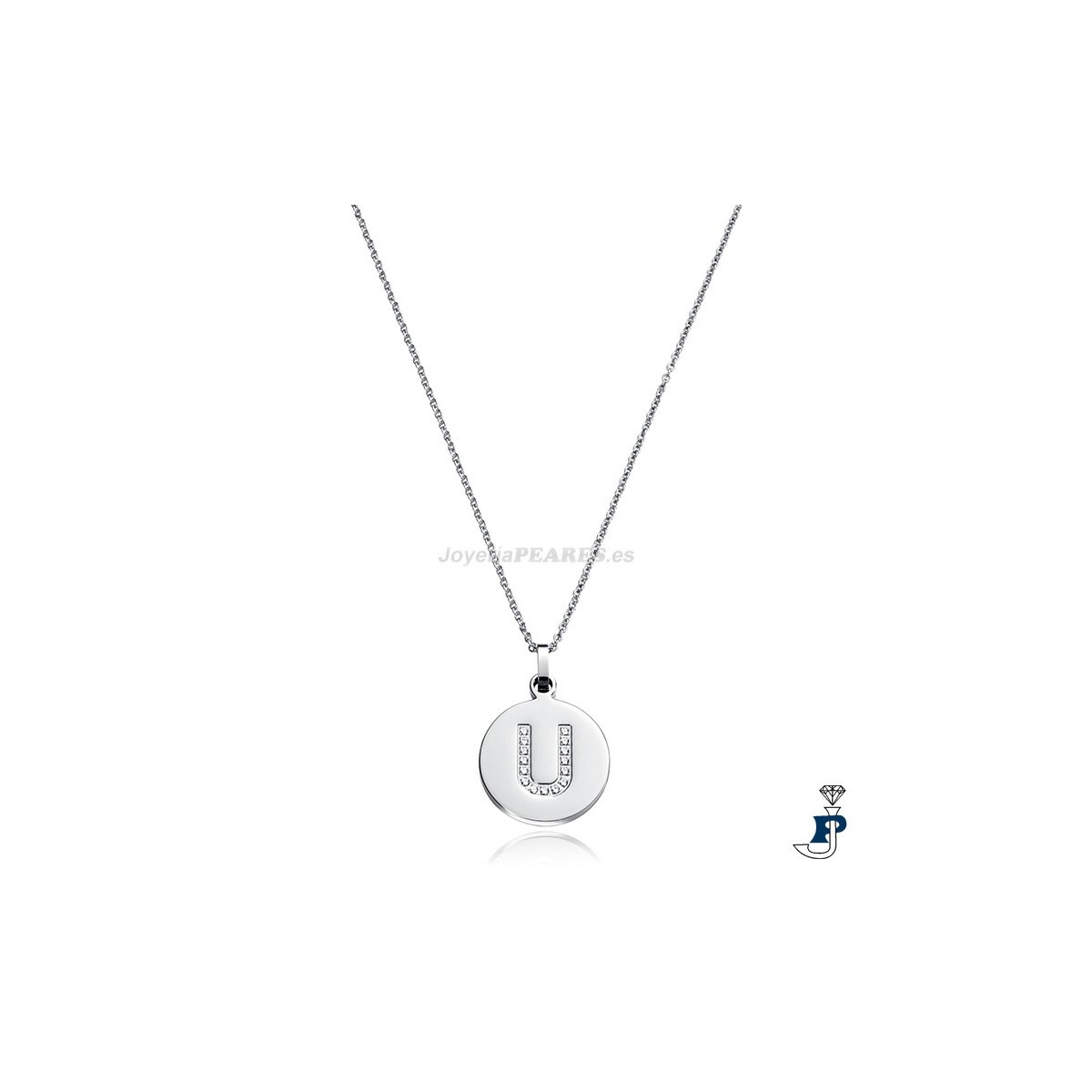 Cadena y colgante de VICEROY inicial (U) en acero. - 75121C01000U Cadena y colgante de VICEROY inicial (U) en acero. - 75121C01000U