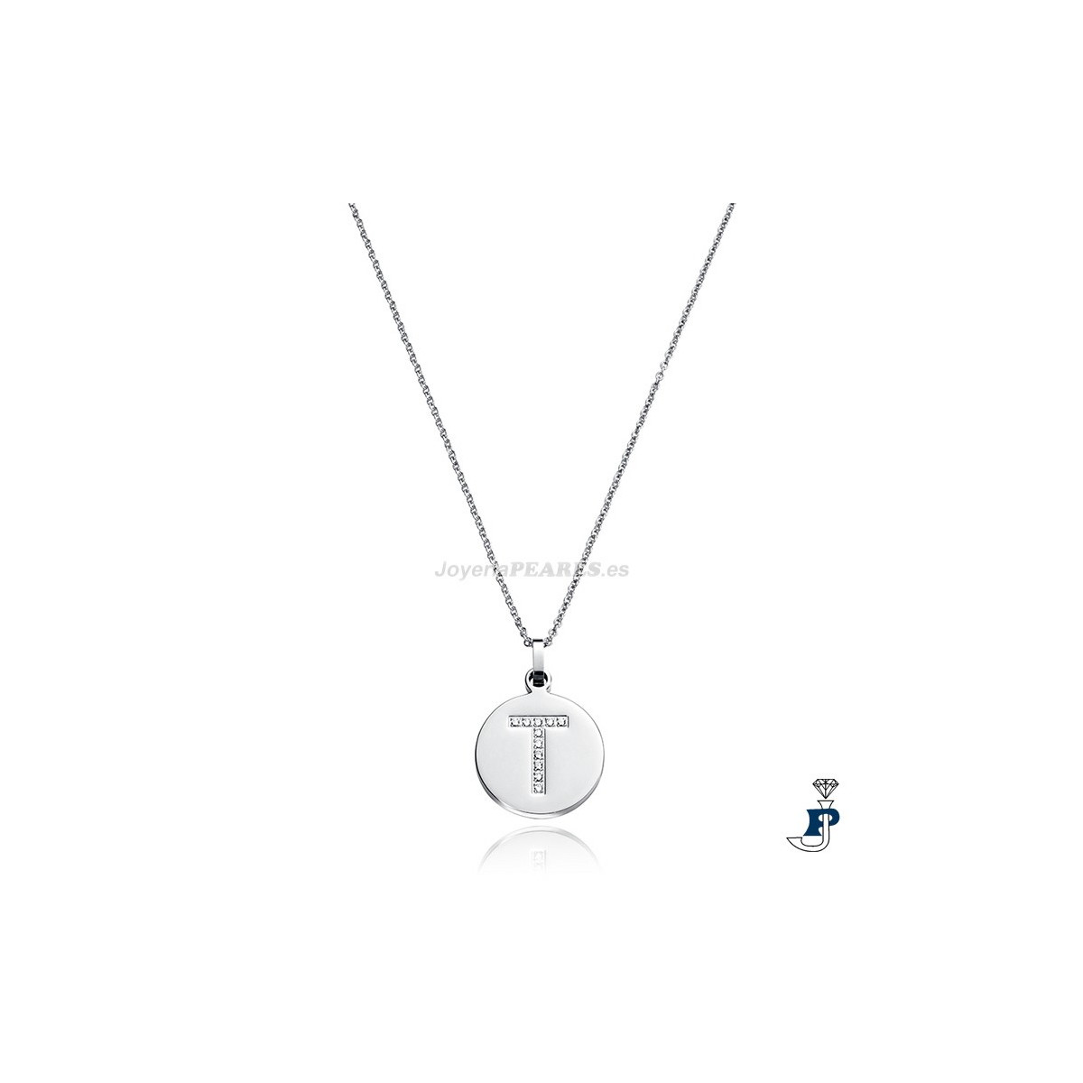 Cadena y colgante de VICEROY inicial (T) en acero. - 75121C01000T
