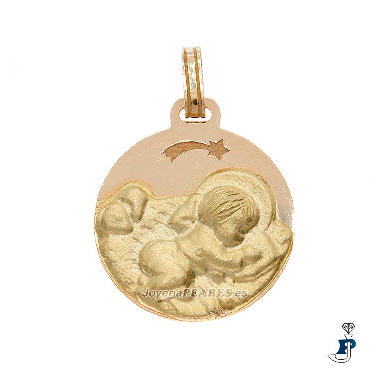 Medalla Niño Jesús, fabricada en Oro de 1ª Ley. - 154.AUMDL214