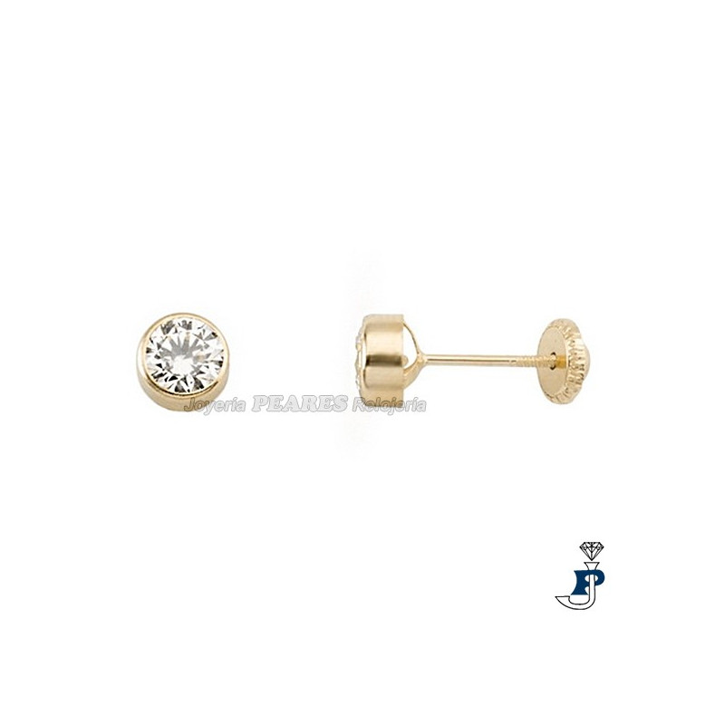 Pendientes dormilona fabricados en Oro de 1ª Ley. - 153.204484