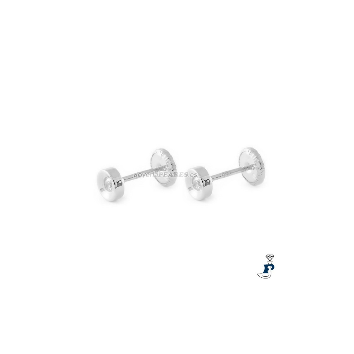 Pendientes para bebé fabricados en Oro Blanco de 1ª Ley - 153.246182/B Pendientes para bebé fabricados en Oro Blanco de 1ª Ley - 153.246182/B
