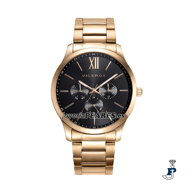 Reloj VICEROY dorado multifunción. - 401187-93