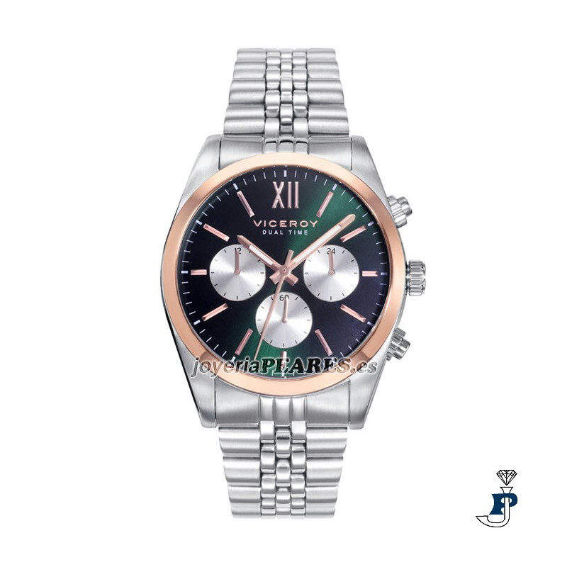 Reloj VICEROY de acero, con cronógrafo. - 42423-63