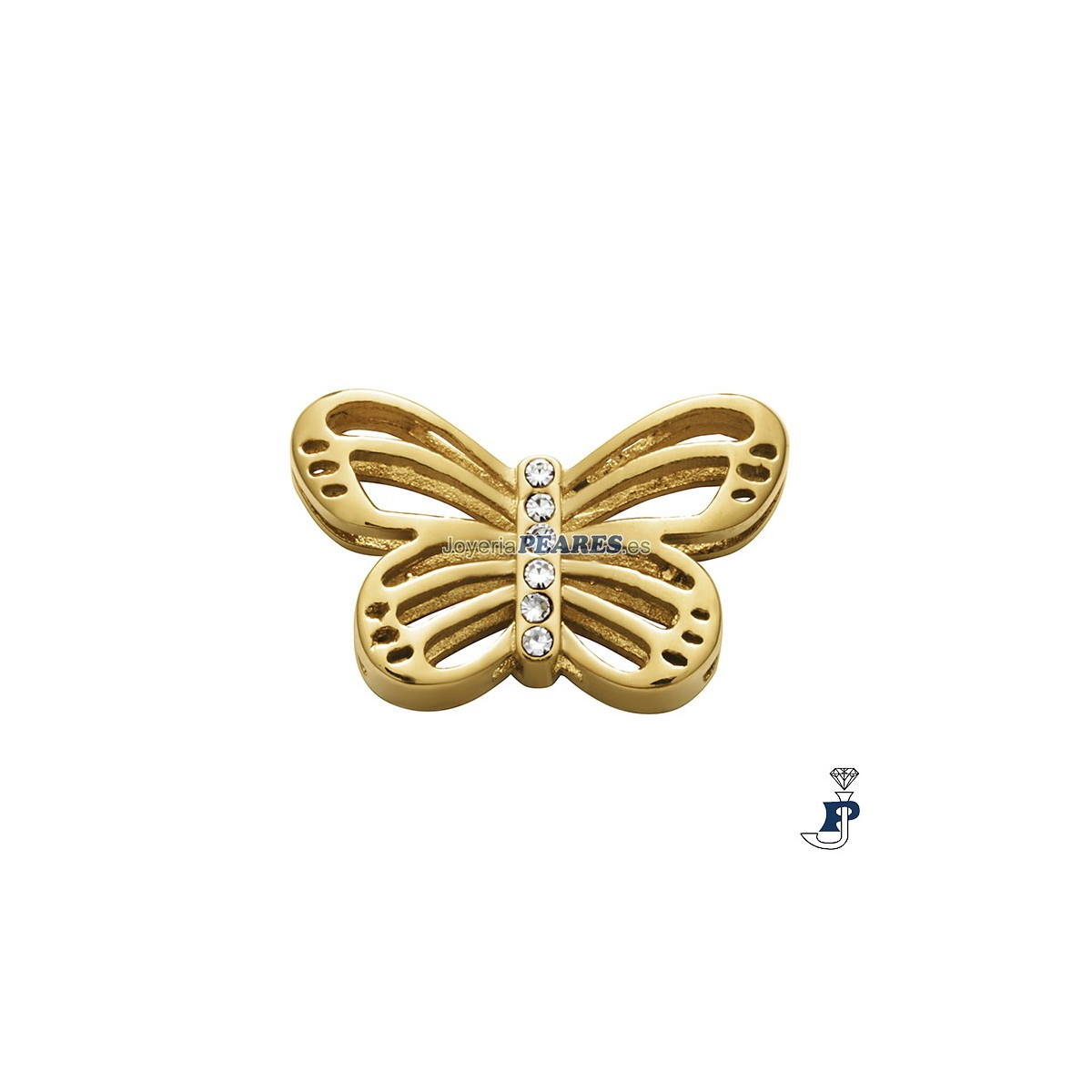 Motivo para montar en pulsera personalizable de VICEROY fabricado en acero IP dorado. - 1358M01012MR