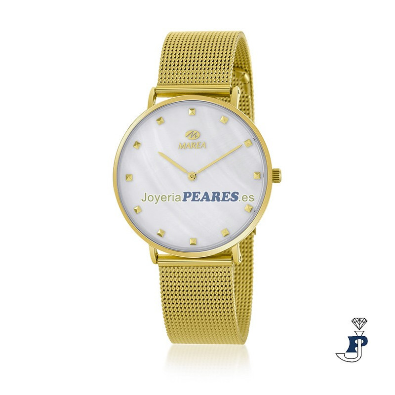Reloj MAREA malla milanesa dorado. - B41329/2