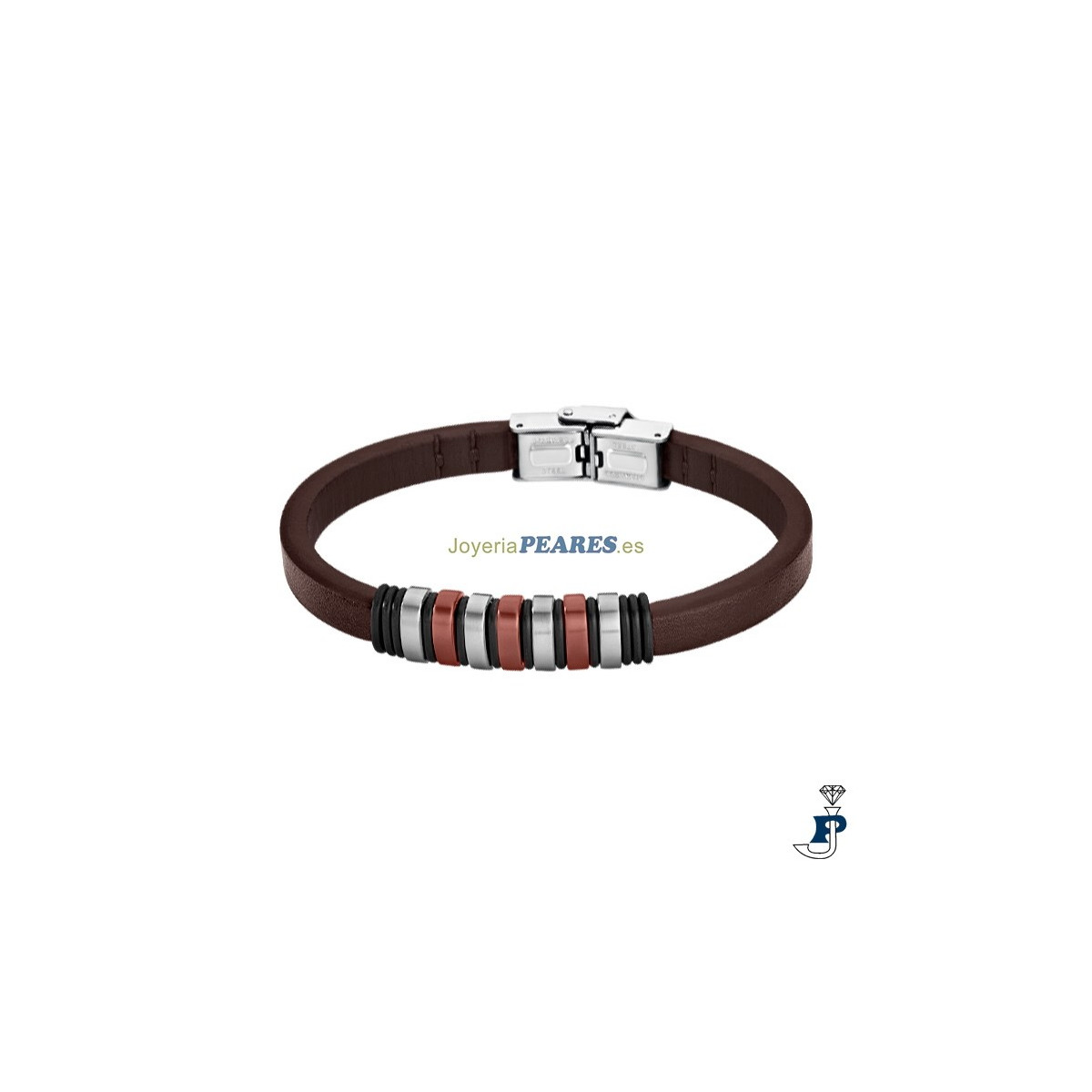 Pulsera de LOTUS SYTLE fabricada en acero y piel. - LS1827/2/3 Pulsera de LOTUS SYTLE fabricada en acero y piel. - LS1827/2/3