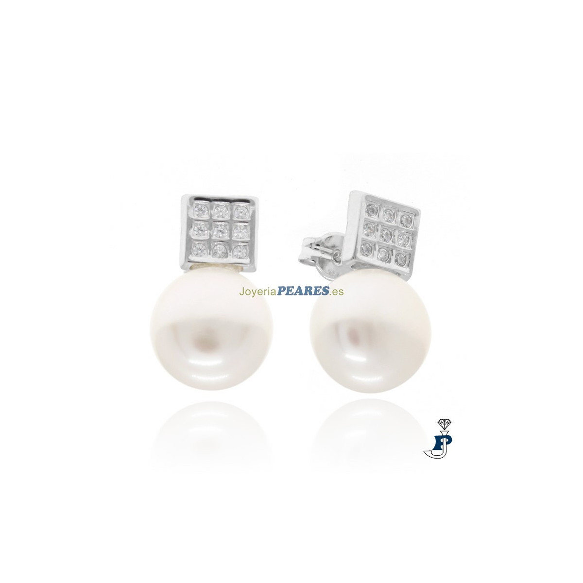 Pendientes fabricados en Oro Blanco de 1ª Ley. - 158.316946-7P